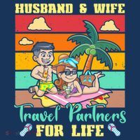 Husband And Wife Travel Partners For Life Beach Traveling Women's Tank Top thumb 5