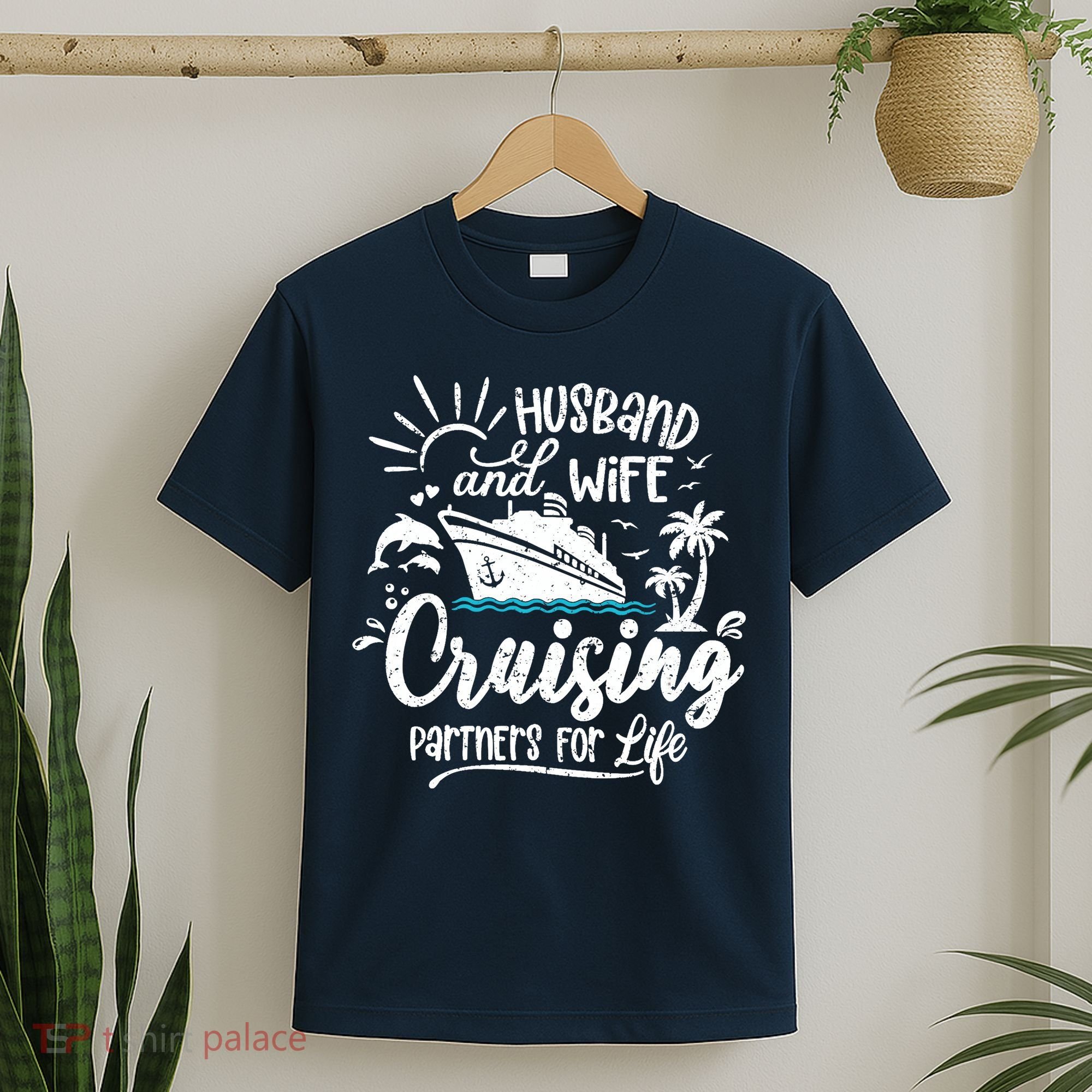 Husband and Wife Cruising Partners For Life Perfect Vacation T-Shirt