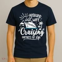 Husband and Wife Cruising Partners For Life Perfect Vacation T-Shirt thumb 3