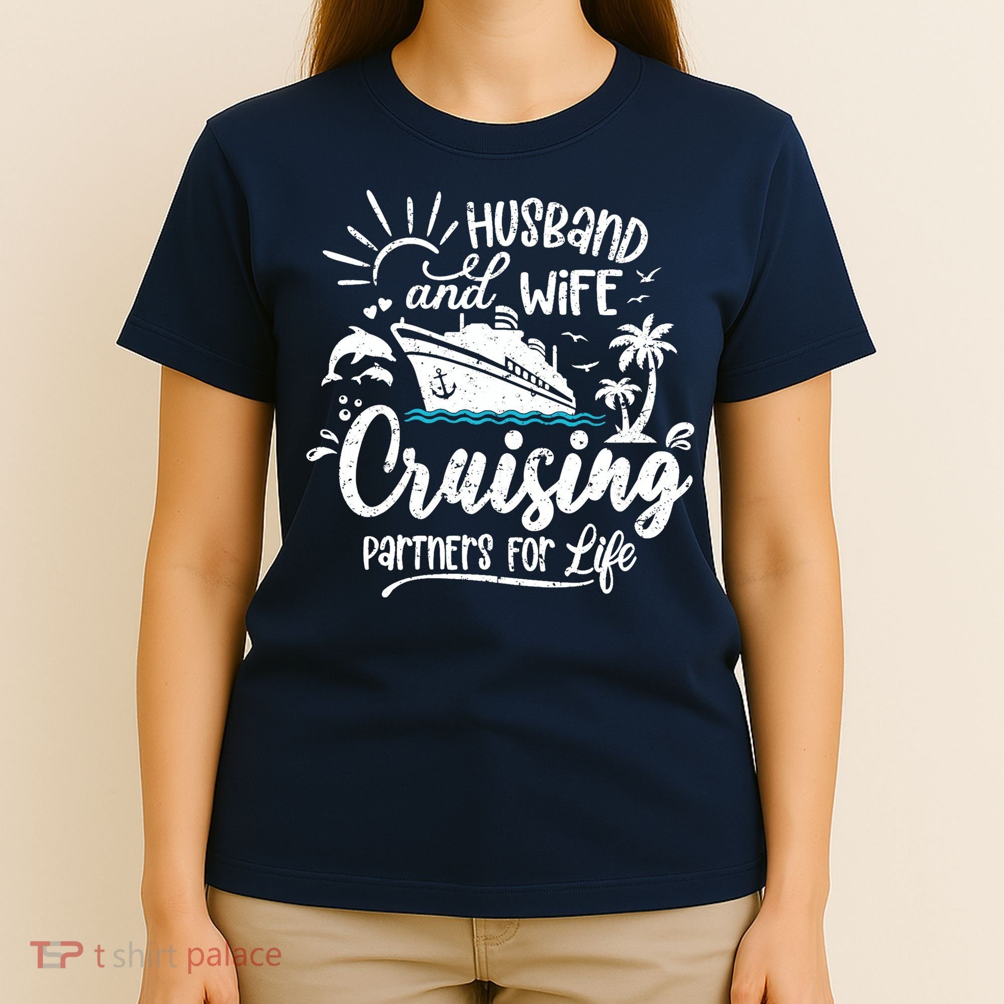 Husband and Wife Cruising Partners For Life Perfect Vacation T-Shirt