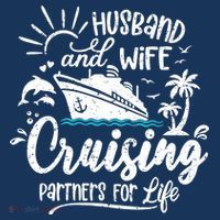 Husband and Wife Cruising Partners For Life Perfect Vacation T-Shirt thumb 7