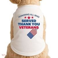 Honoring All Who Served Thank You Veterans Doggie Tank thumb 0
