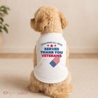 Honoring All Who Served Thank You Veterans Doggie Tank thumb 2