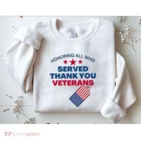 Honoring All Who Served Thank You Veterans Sweatshirt thumb 2