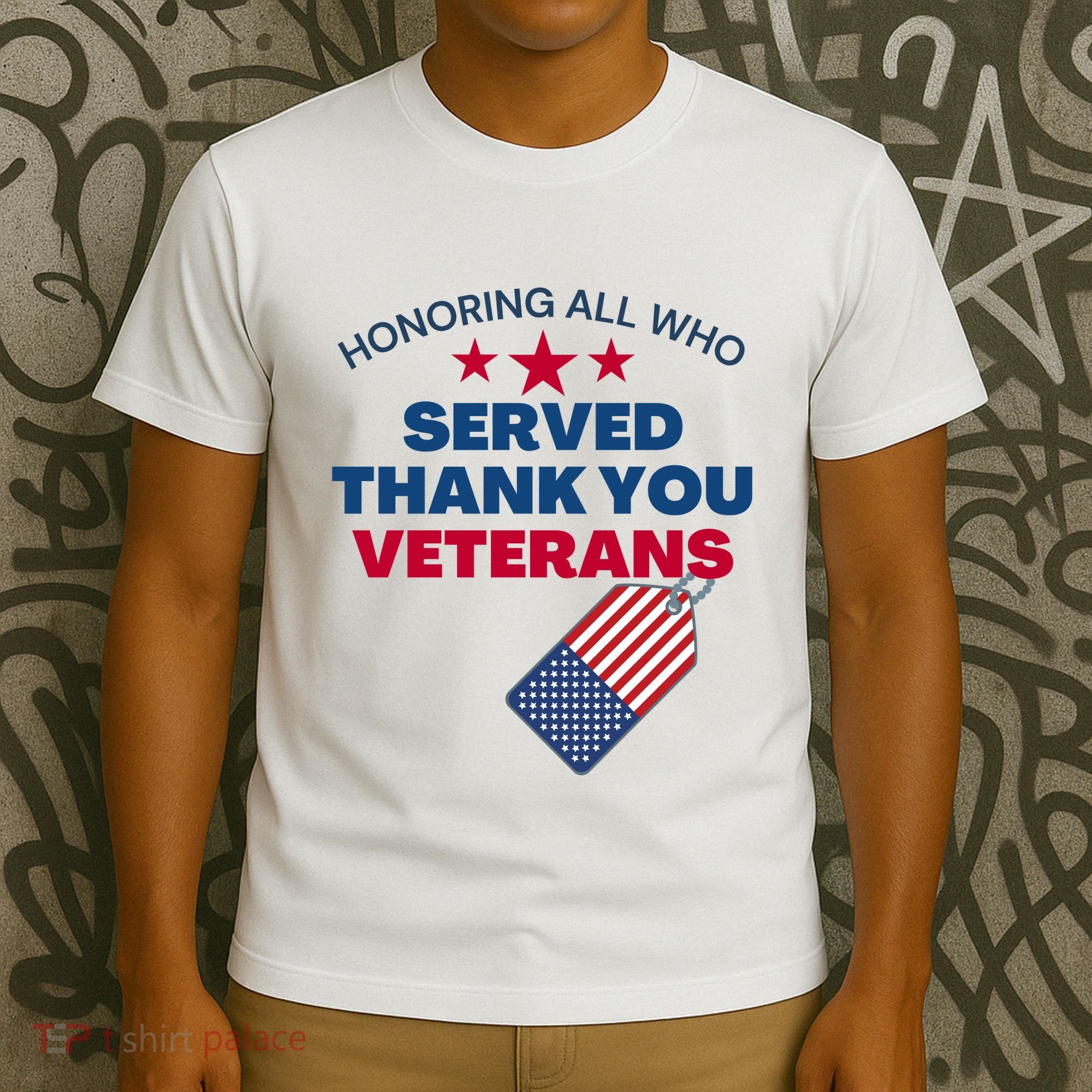 Honoring All Who Served Thank You Veterans T-Shirt