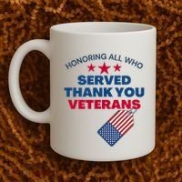 Honoring All Who Served Thank You Veterans Coffee Mug thumb 2
