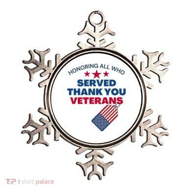 Honoring All Who Served Thank You Veterans Ornament