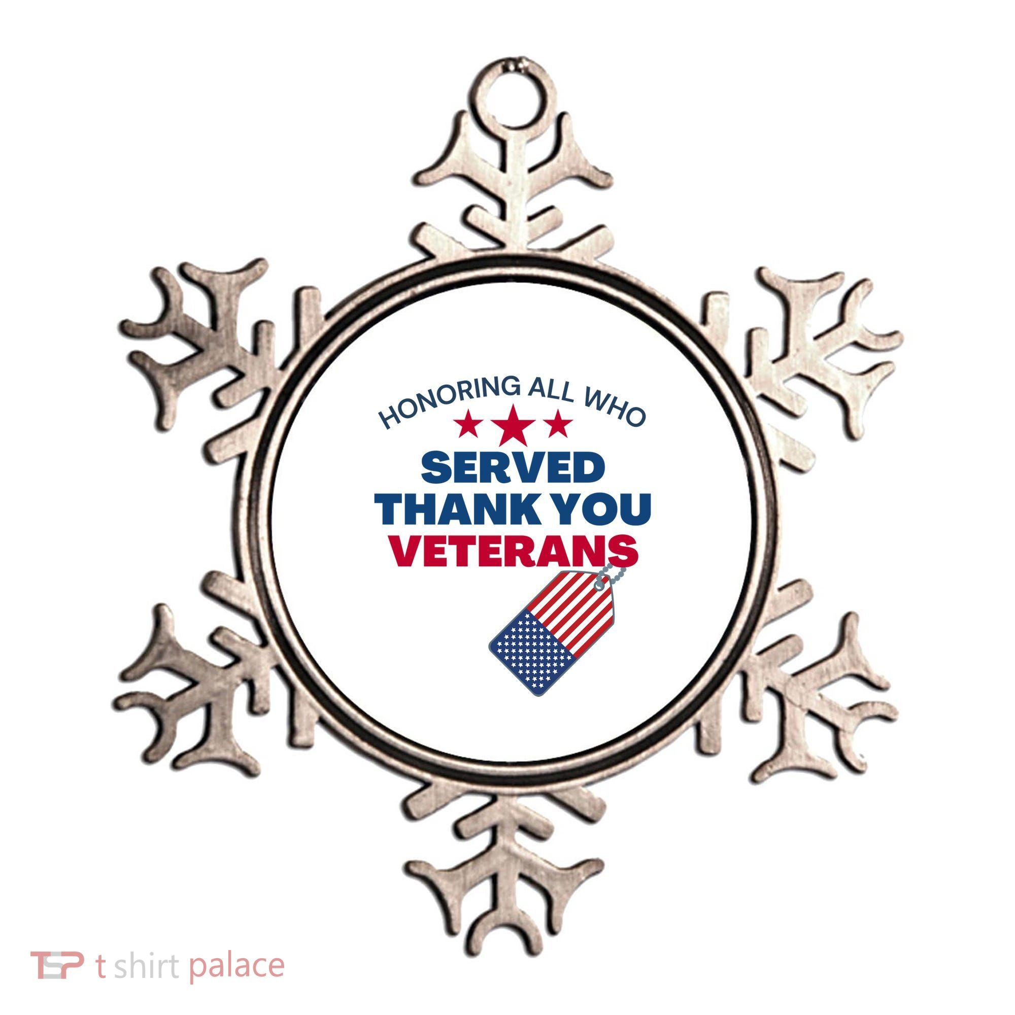 Honoring All Who Served Thank You Veterans Ornament