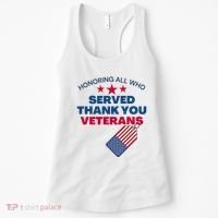 Honoring All Who Served Thank You Veterans Women's Tank Top thumb 0