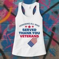 Honoring All Who Served Thank You Veterans Women's Tank Top thumb 3