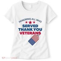 Honoring All Who Served Thank You Veterans Women's T-Shirt thumb 0