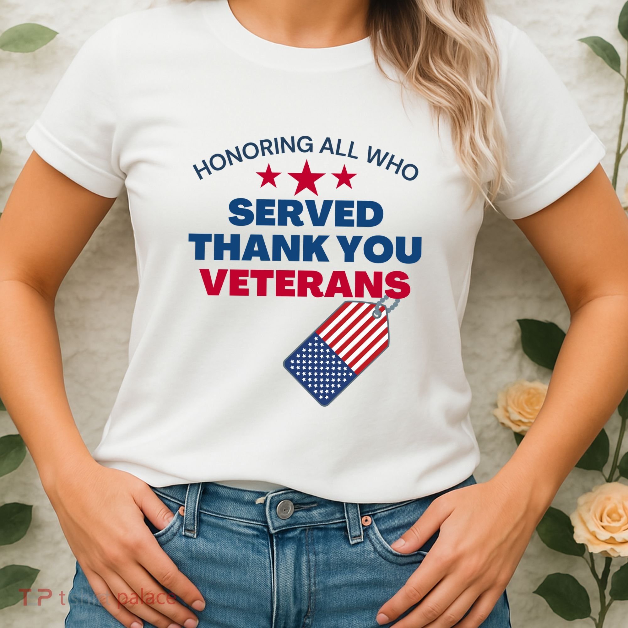 Honoring All Who Served Thank You Veterans Women's T-Shirt