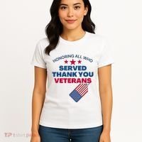 Honoring All Who Served Thank You Veterans Women's T-Shirt thumb 4