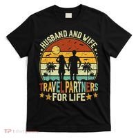 Husband And Wife Travel Partners For Life Beach Traveling T-Shirt thumb 0