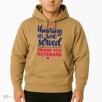 Honoring All Who Served Thank You Veterans Day Hoodie thumb 2