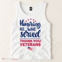 Honoring All Who Served Thank You Veterans Day Tank Top thumb 2