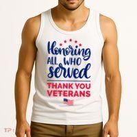 Honoring All Who Served Thank You Veterans Day Tank Top thumb 3