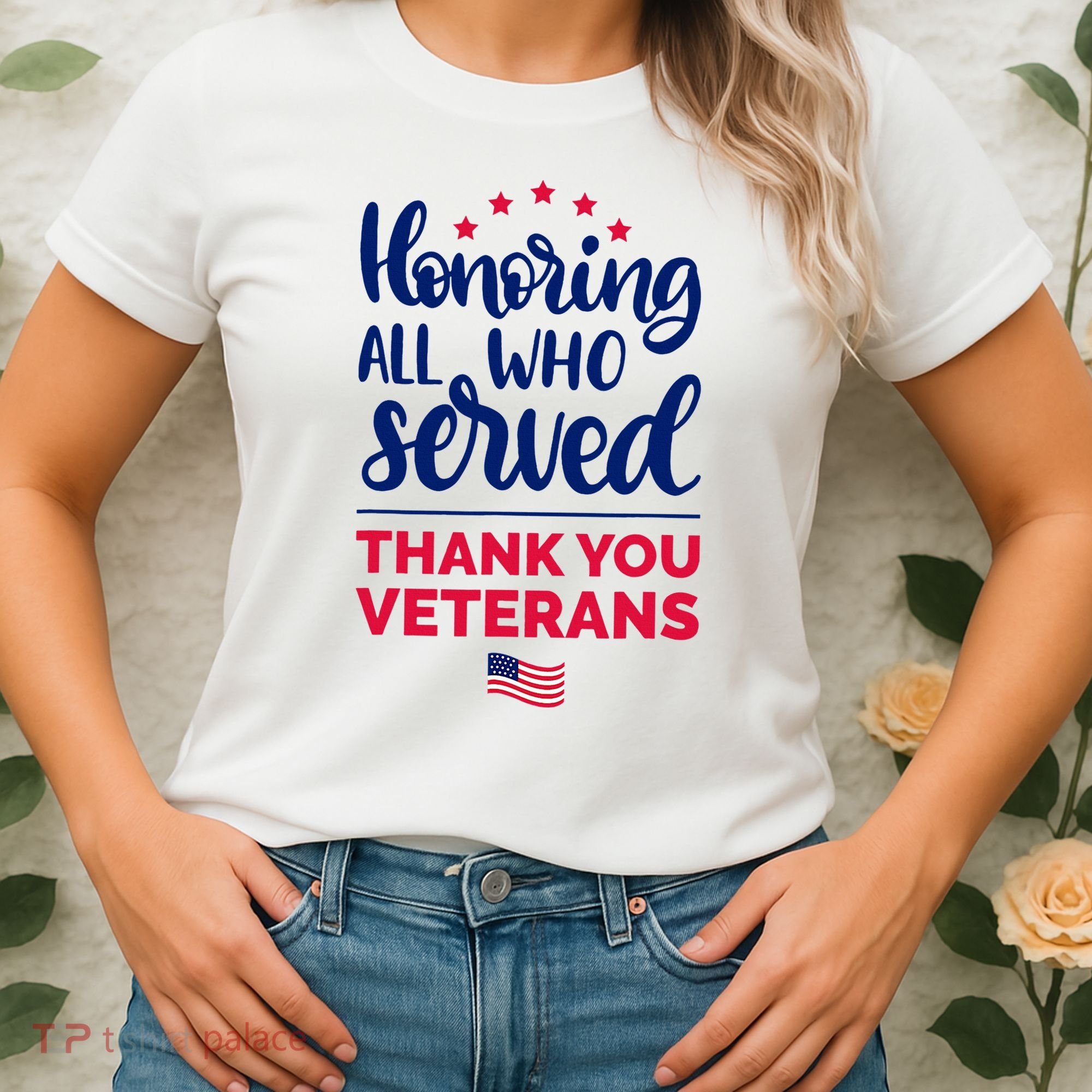 Honoring All Who Served Thank You Veterans Day Women's T-Shirt