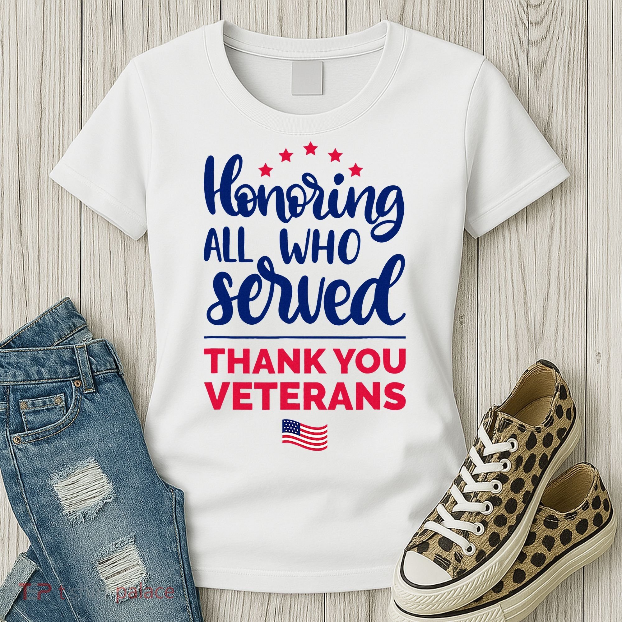 Honoring All Who Served Thank You Veterans Day Women's T-Shirt