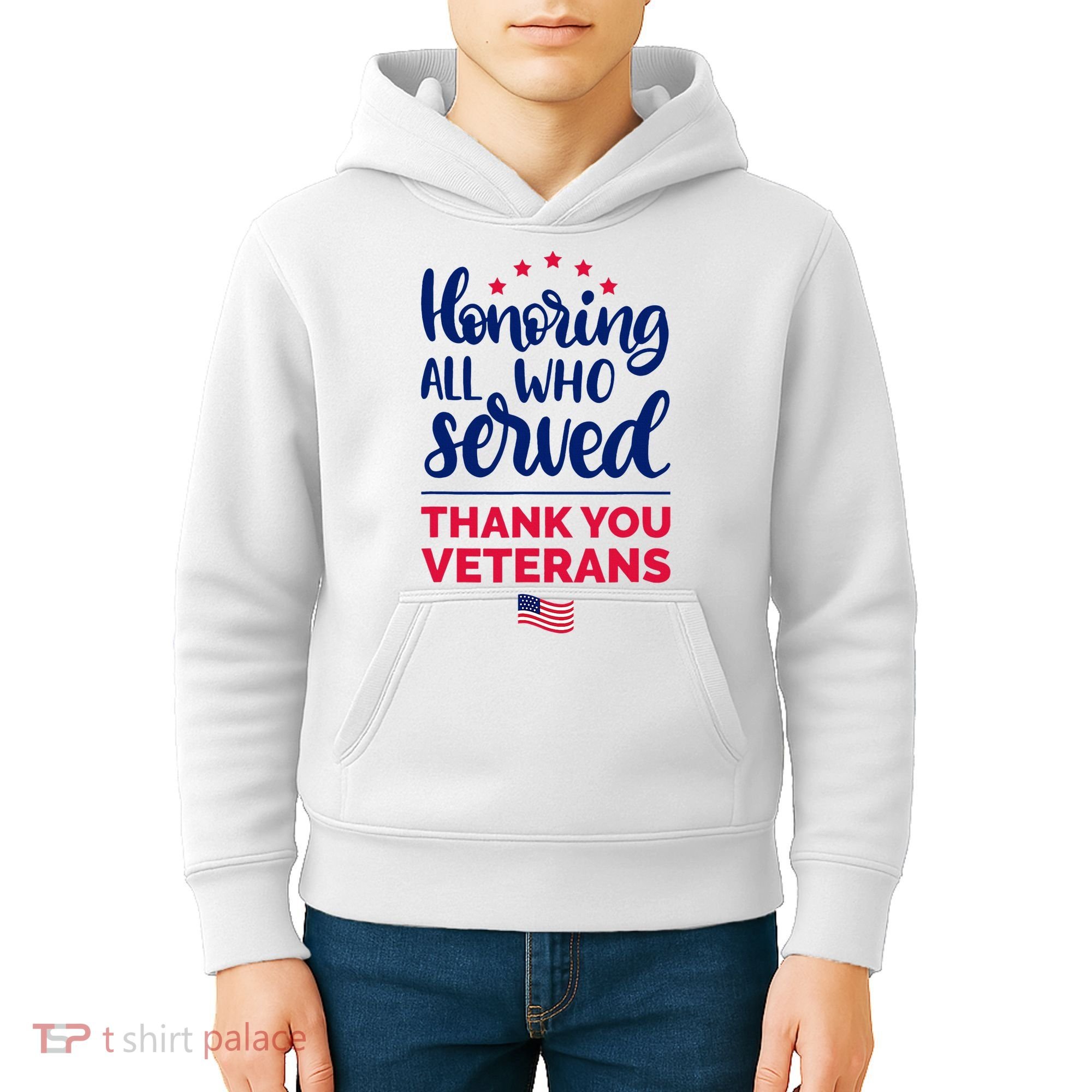 Honoring All Who Served Thank You Veterans Day Kids Hoodie
