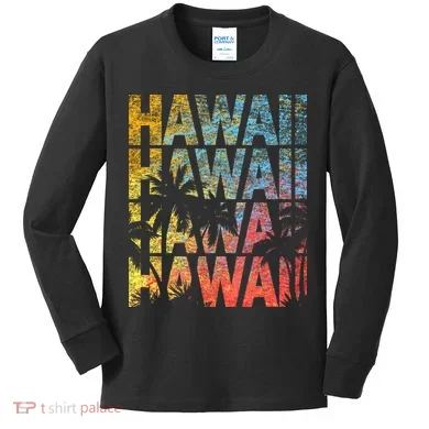 Hawaii Logo Kids Long Sleeve Shirt