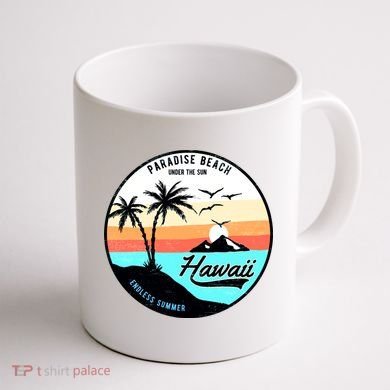 Hawaii Paradise Beach Coffee Mug back