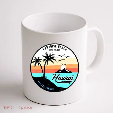 Hawaii Paradise Beach Coffee Mug back