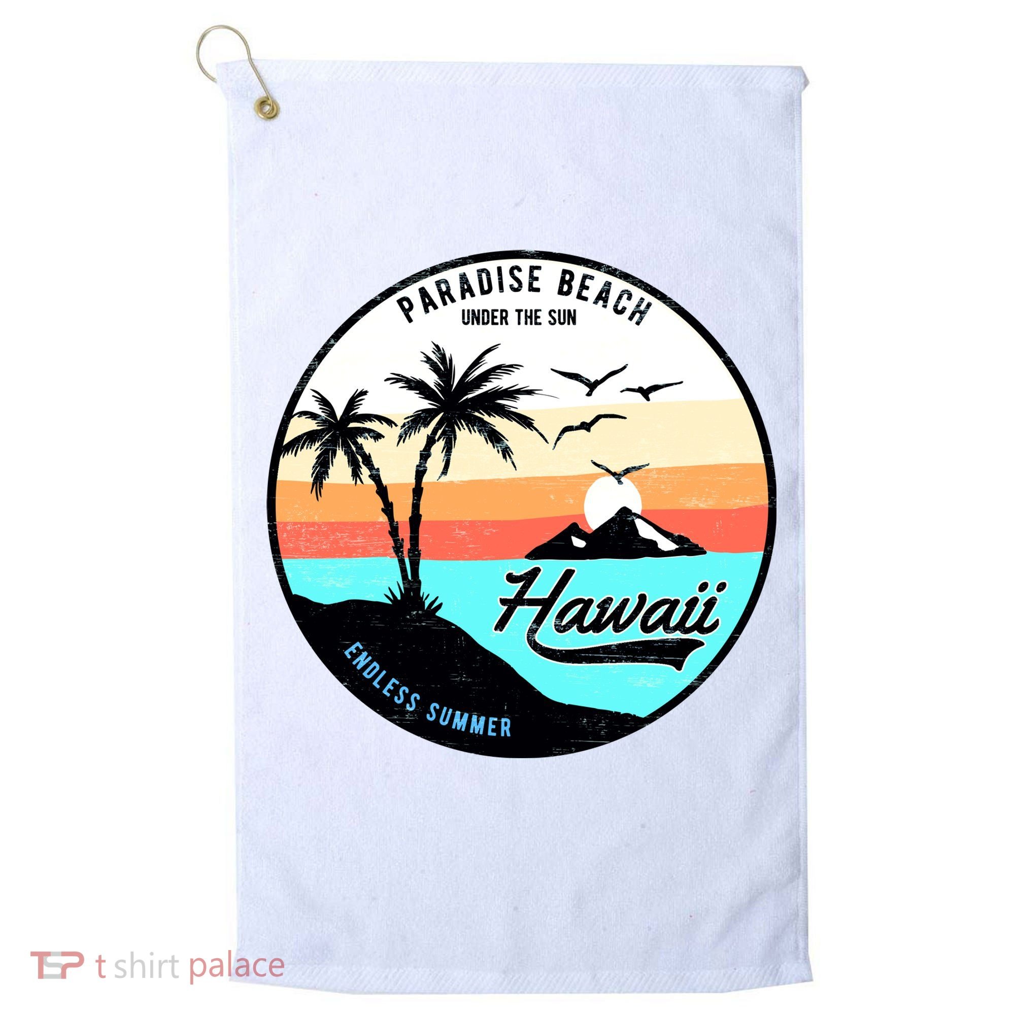 Hawaii Paradise Beach Golf Towel