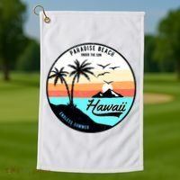 Hawaii Paradise Beach Golf Towel thumb 1