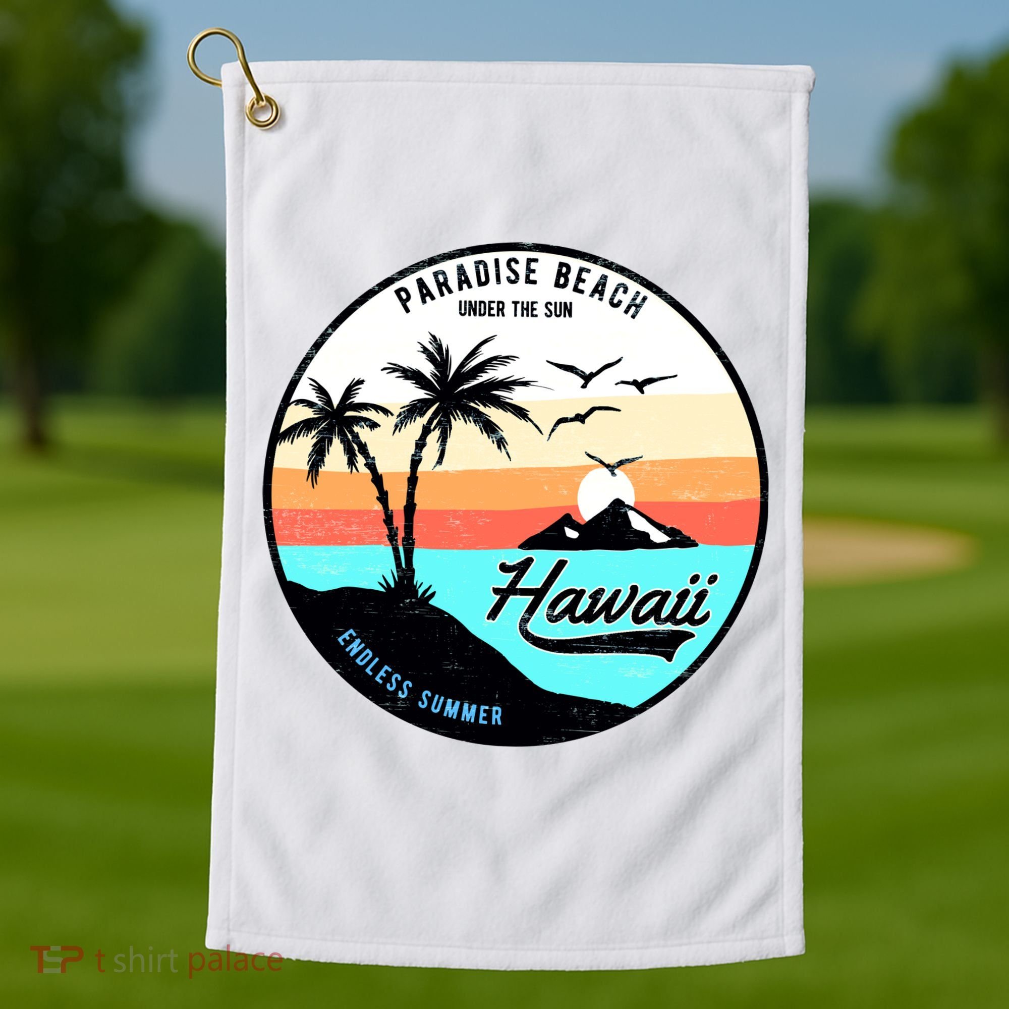 Hawaii Paradise Beach Golf Towel
