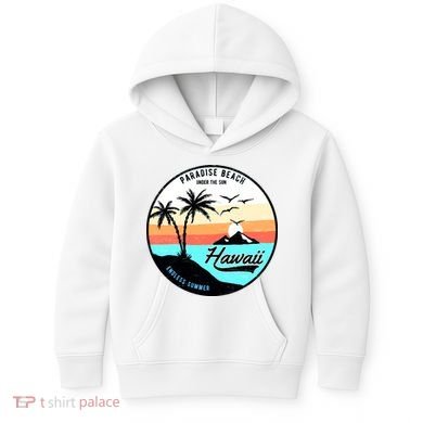 Hawaii Paradise Beach Kids Hoodie