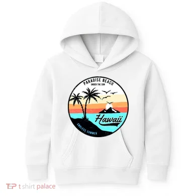 Hawaii Paradise Beach Kids Hoodie