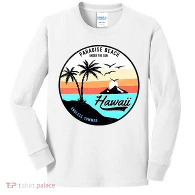 Hawaii Paradise Beach Kids Long Sleeve Shirt