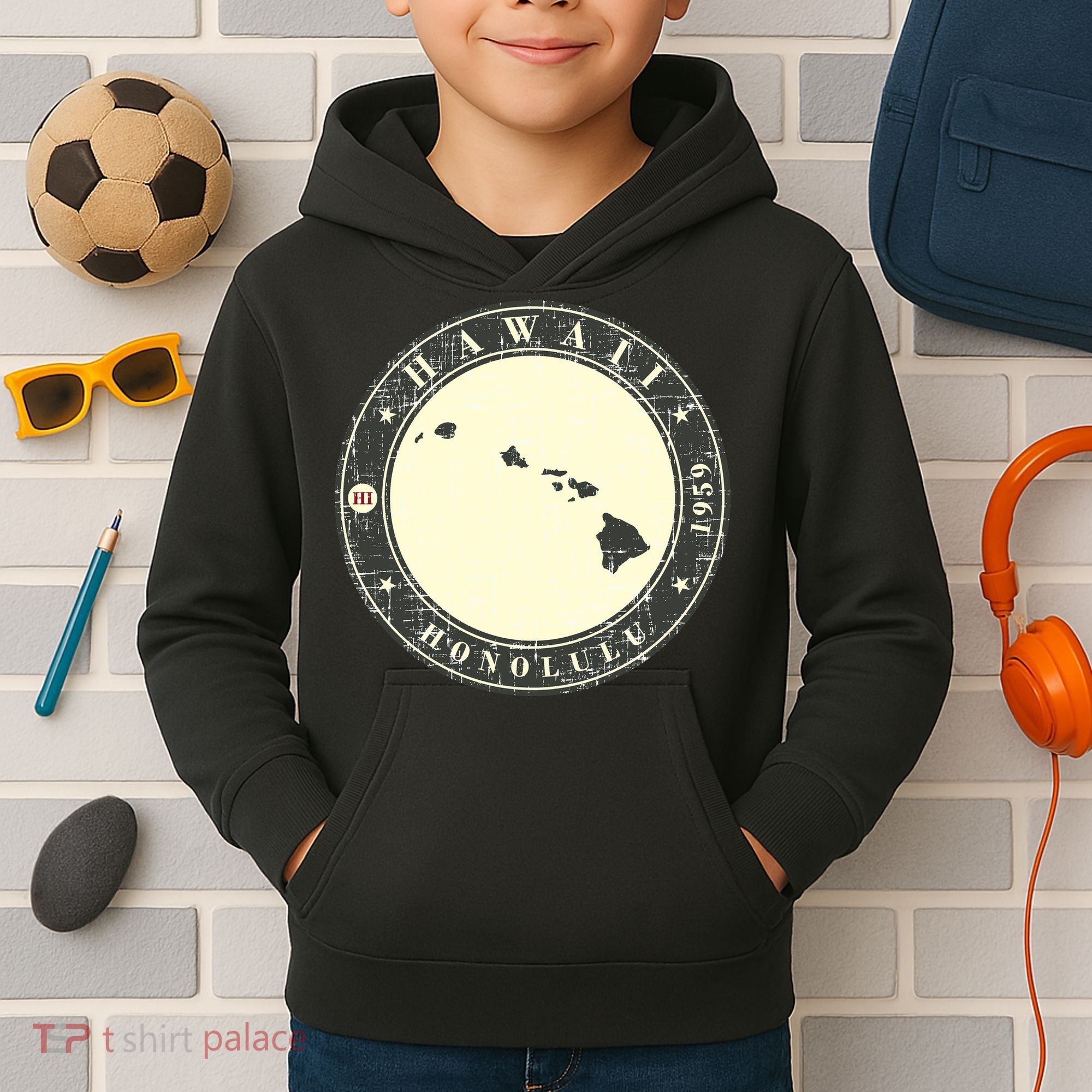 Hawaii Retro Kids Hoodie