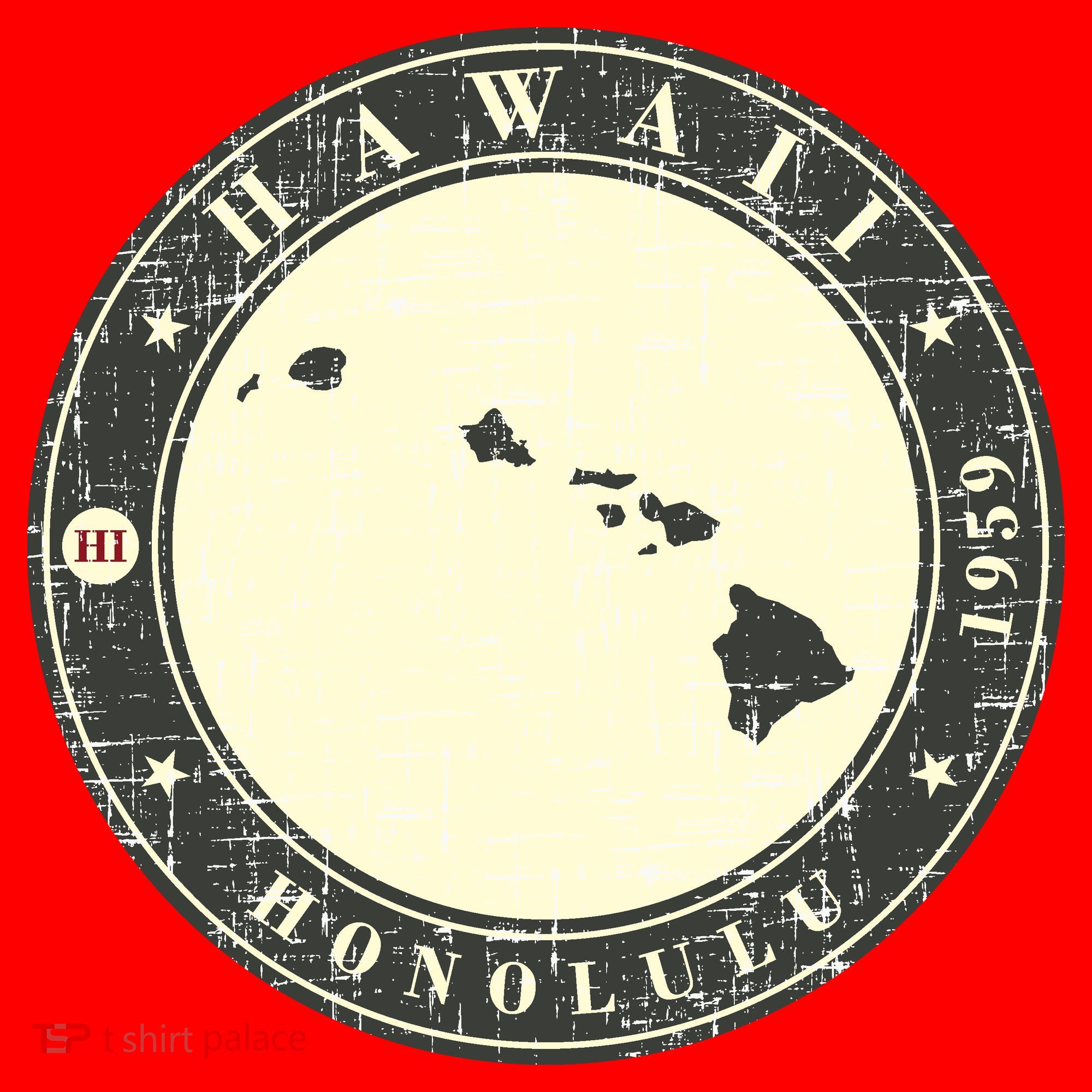 Hawaii Retro Santa Hat