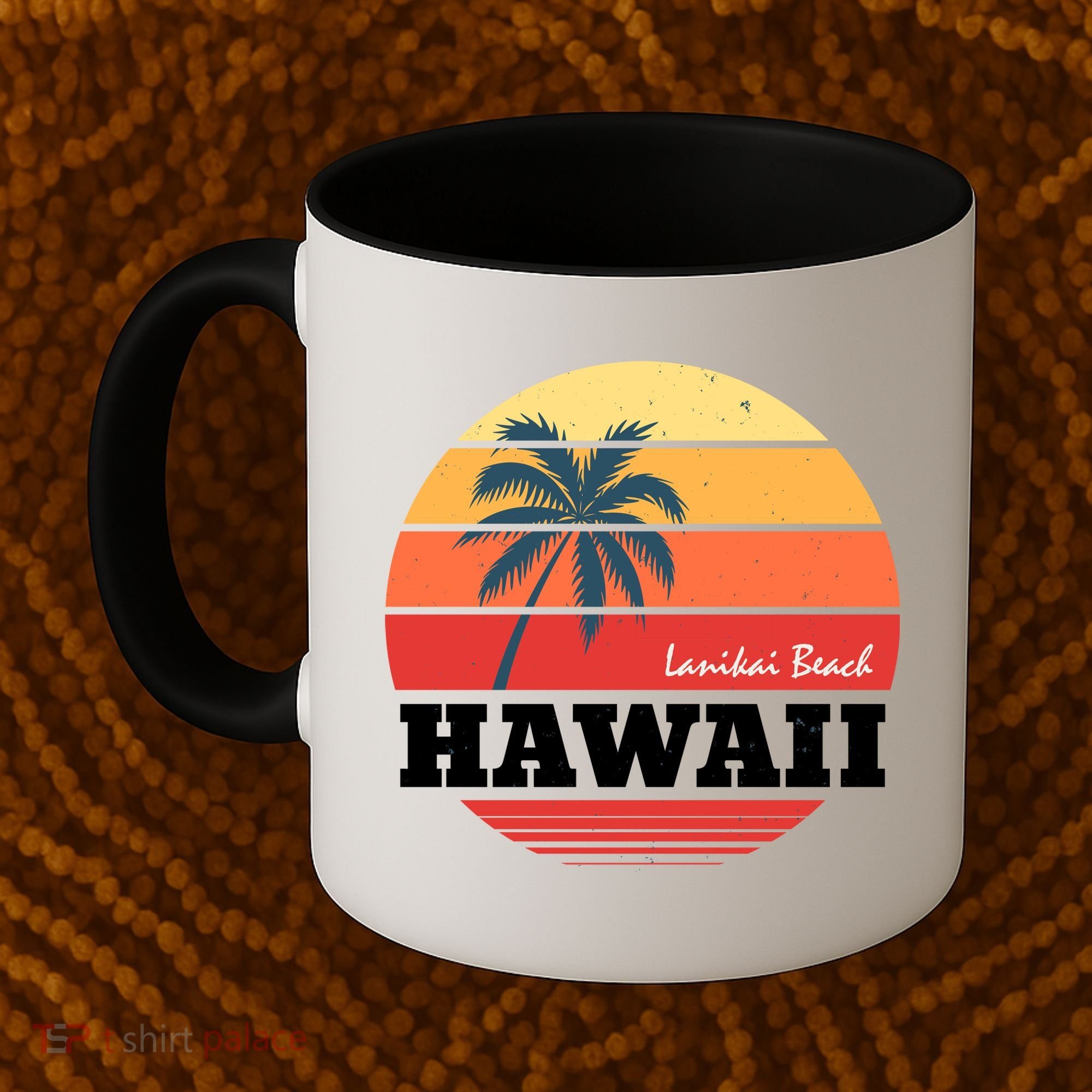 Hawaii Retro Circle Coffee Mug