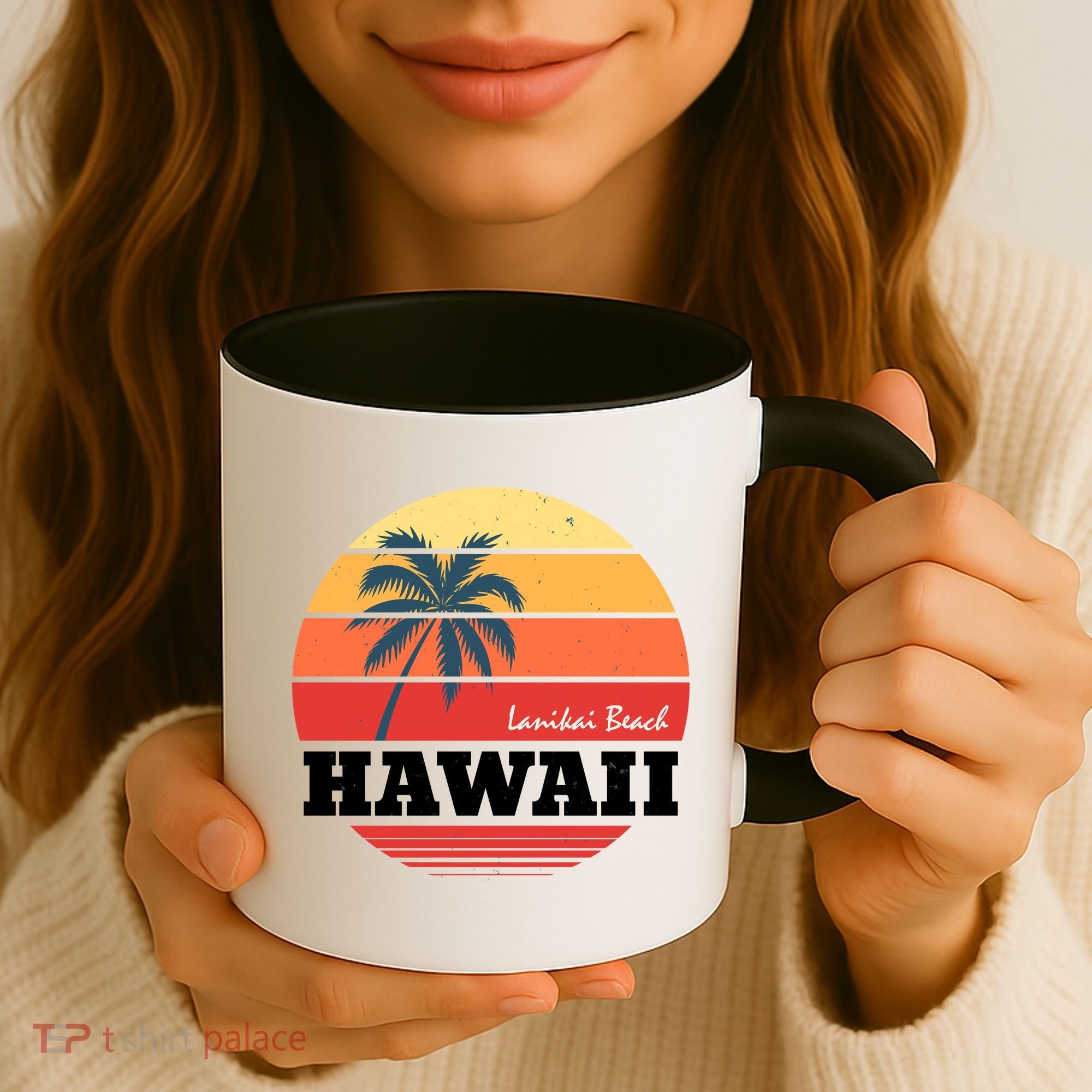 Hawaii Retro Circle Coffee Mug