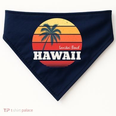 Hawaii Retro Circle USA-Made Doggie Bandana