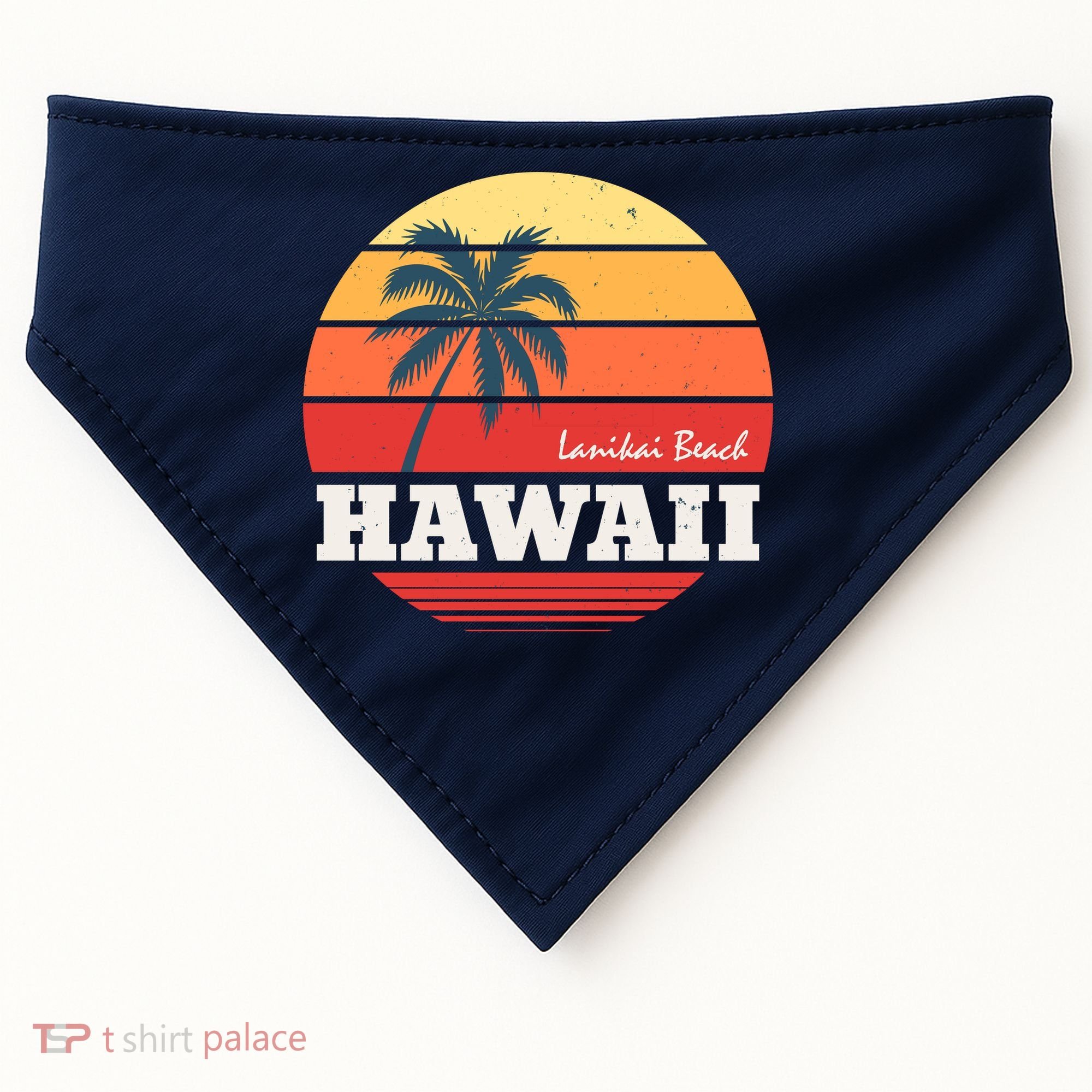 Hawaii Retro Circle USA-Made Doggie Bandana
