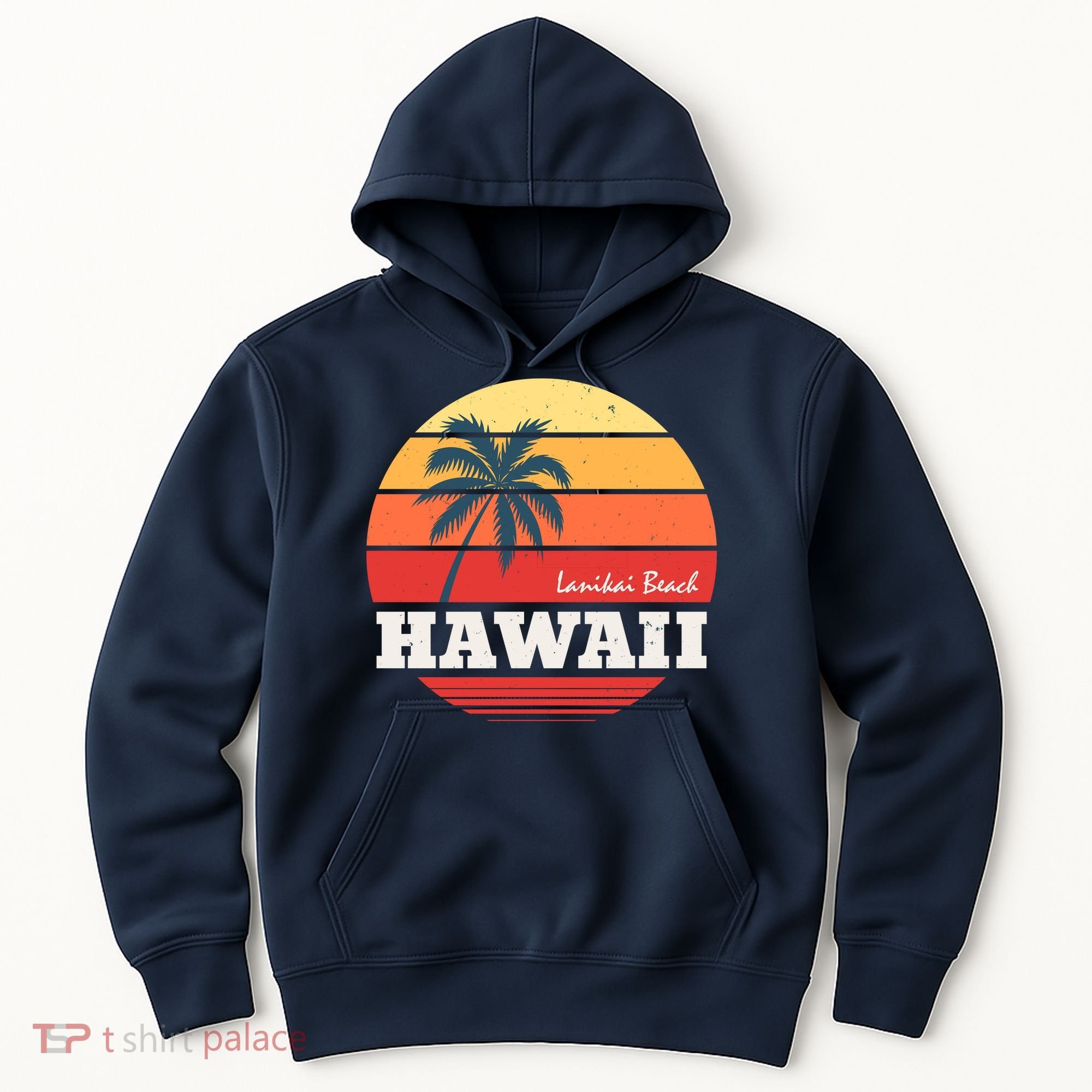 Hawaii Retro Circle Hoodie
