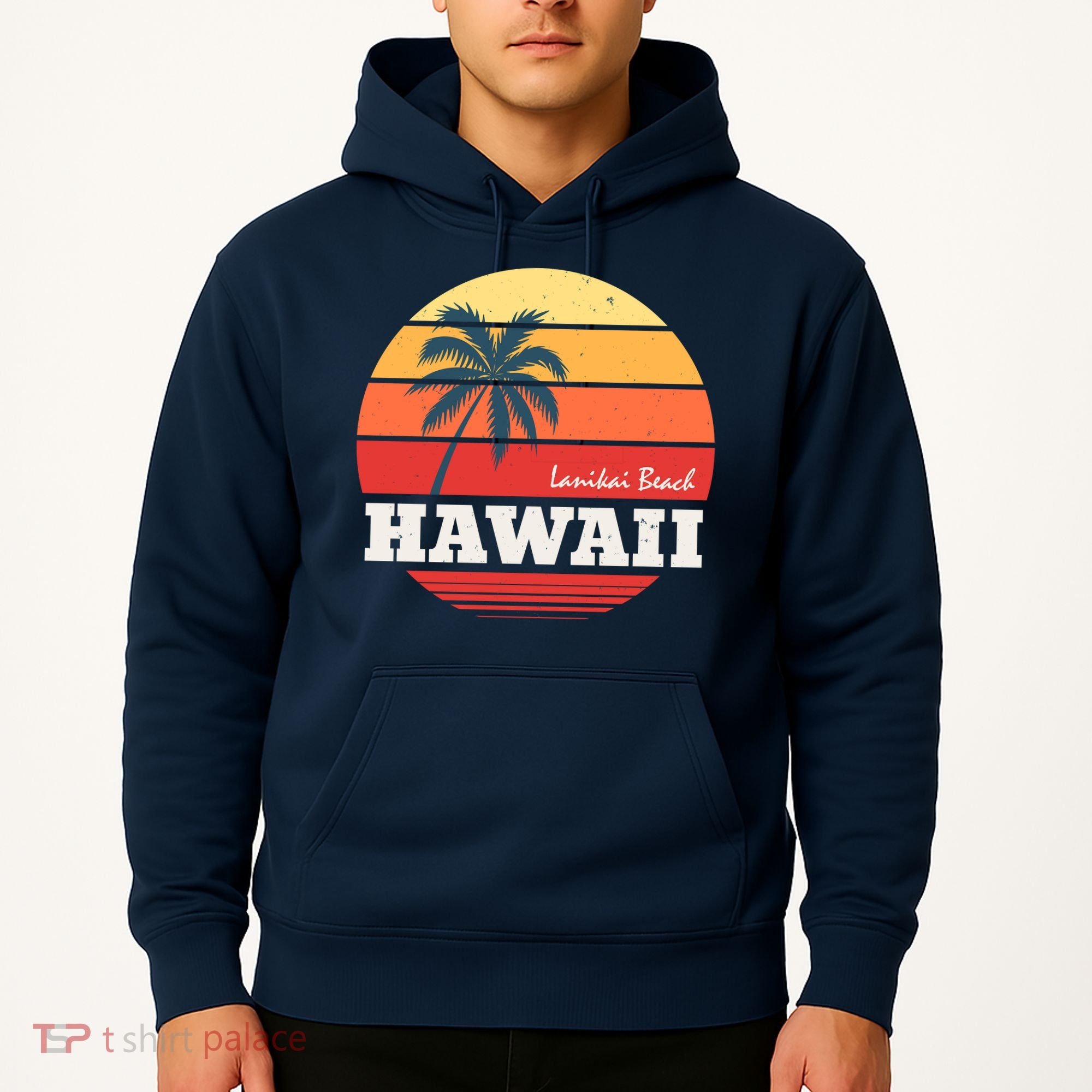 Hawaii Retro Circle Hoodie
