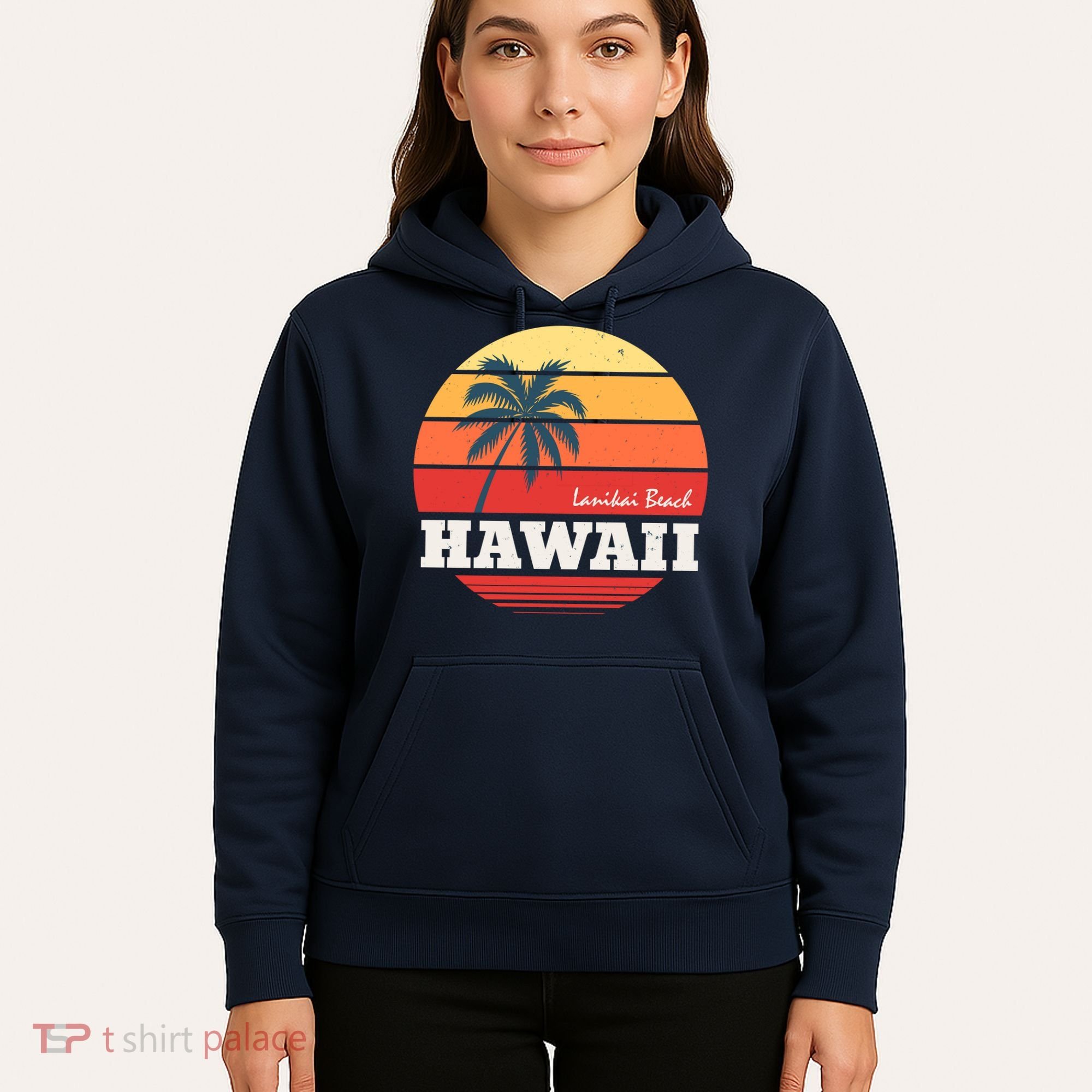 Hawaii Retro Circle Hoodie