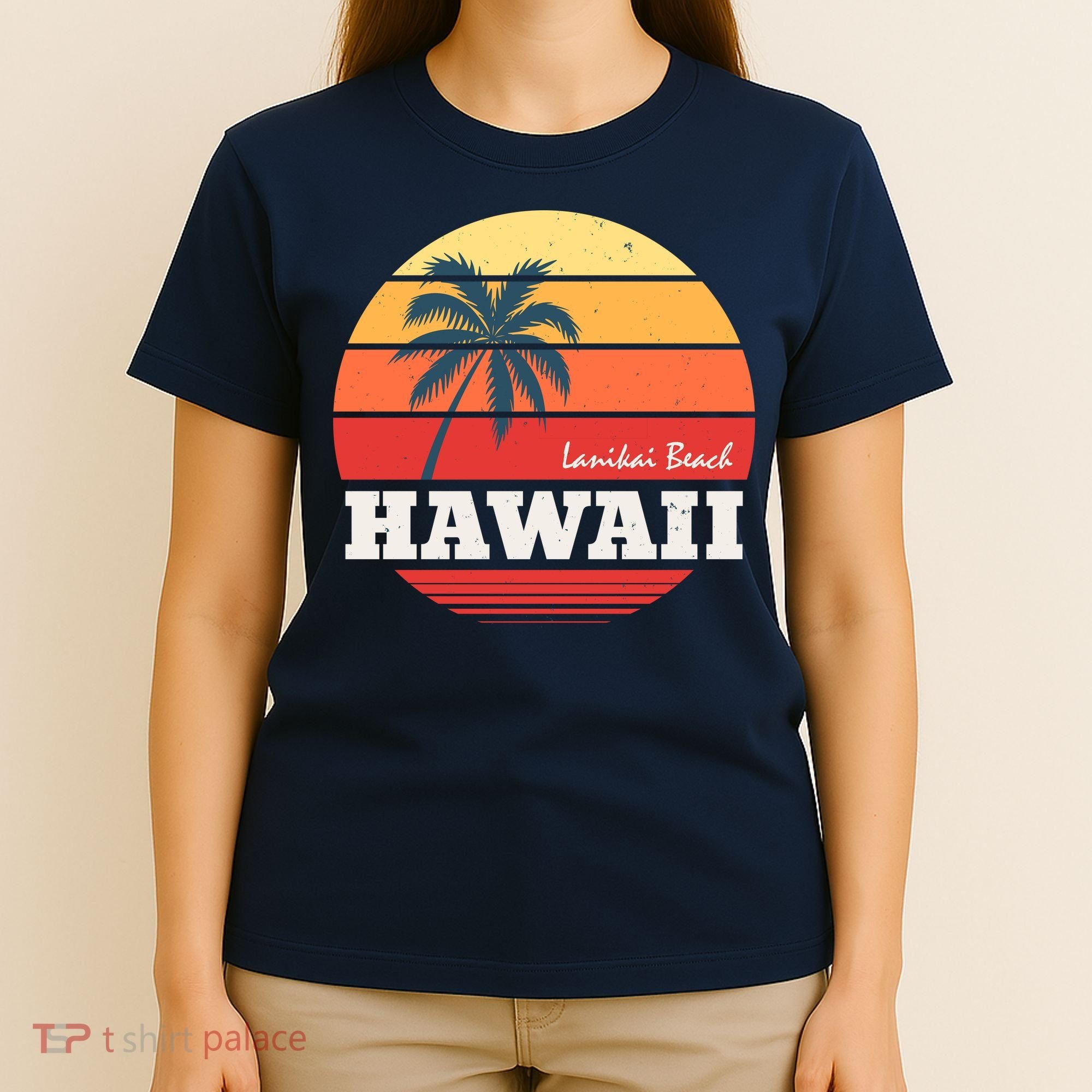 Hawaii Retro Circle T-Shirt