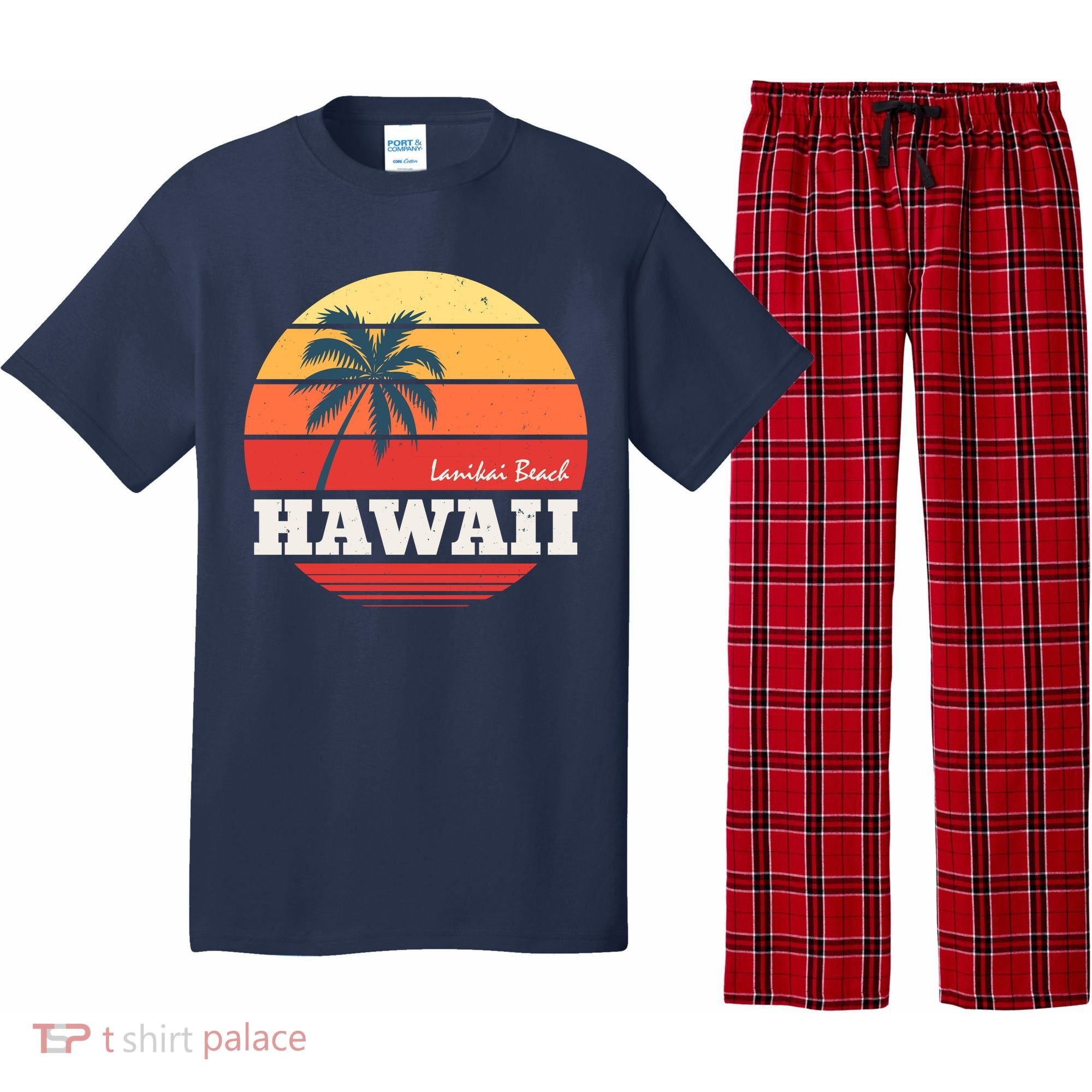 Hawaii Retro Circle Pajama Set