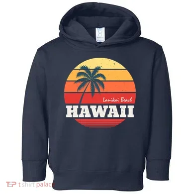 Hawaii Retro Circle Toddler Hoodie