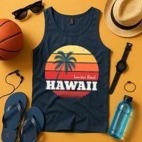 Hawaii Retro Circle Tank Top thumb 4