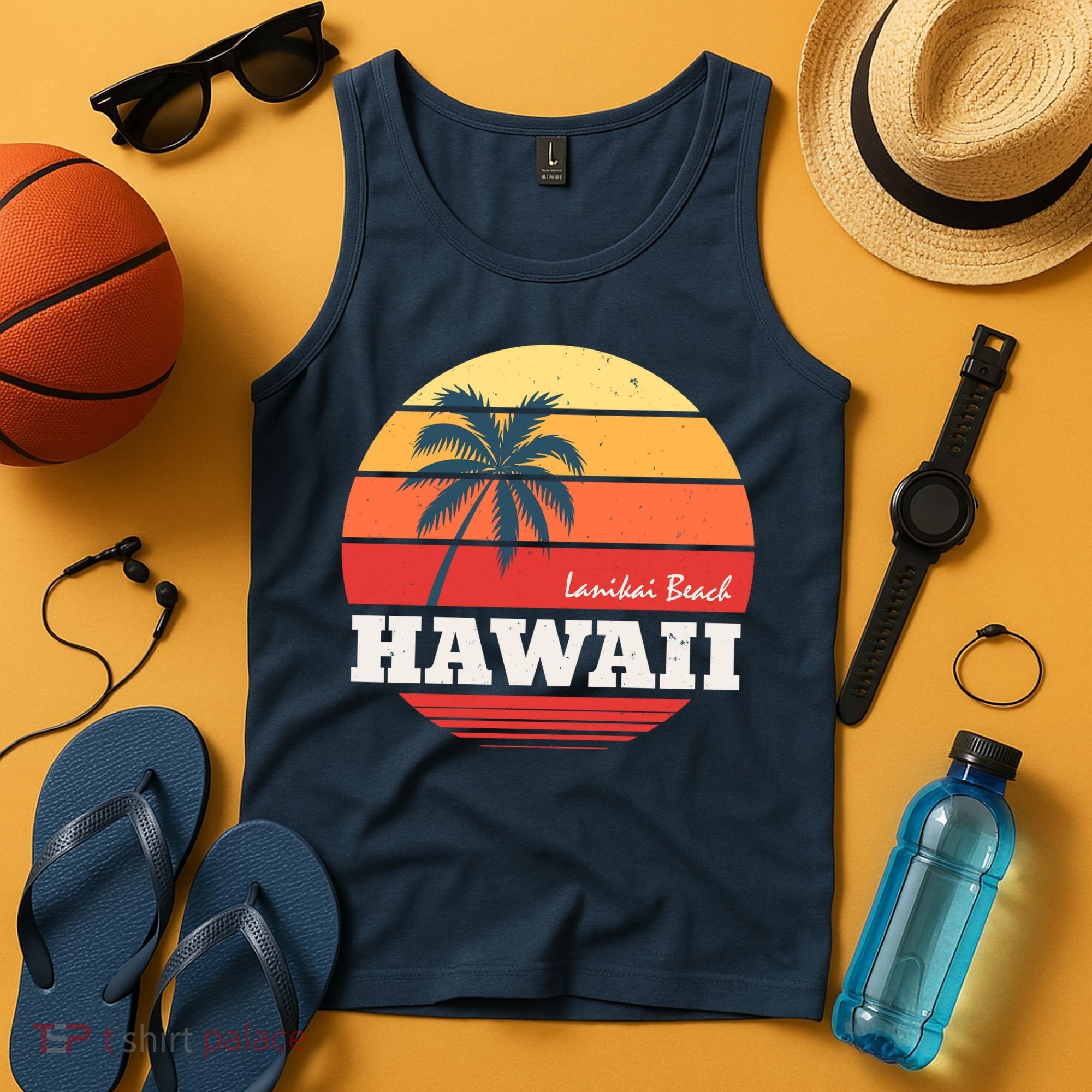 Hawaii Retro Circle Tank Top