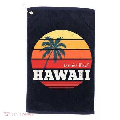 Hawaii Retro Circle Golf Towel