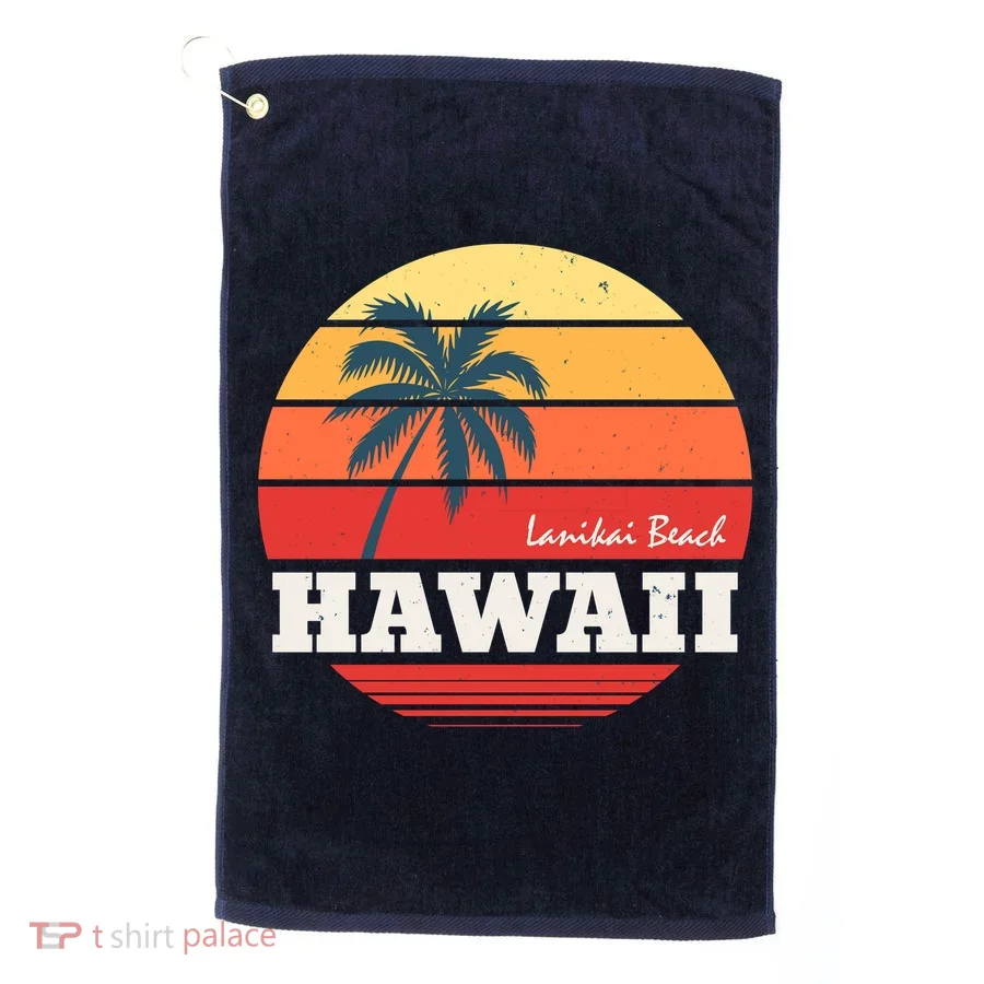 Hawaii Retro Circle Golf Towel