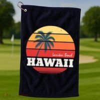 Hawaii Retro Circle Golf Towel thumb 1